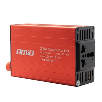 Автомобільний інвертор - AMiO PI04 (з 24 на 220 вольт, 300 W) фото 2
