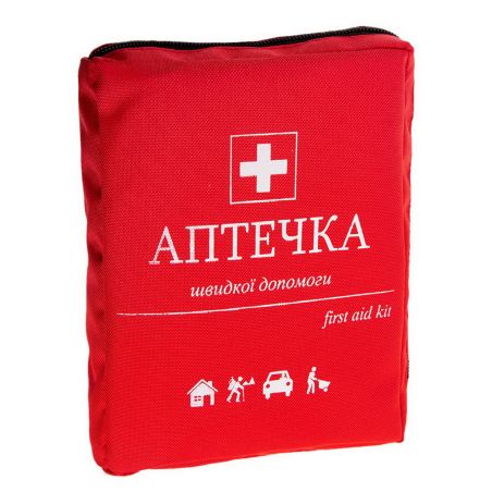 Автомобильная аптечка (07-271-А) 16ед. 21шт. красный мягкий футляр фото