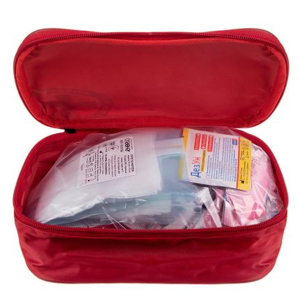 Автомобильная аптечка с медикаментами - Евростандарт 02-005-М (мягкий футляр) фото