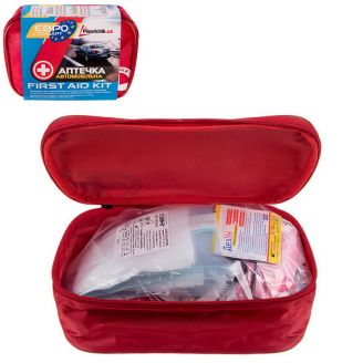 Автомобильная аптечка с медикаментами - Евростандарт 02-005-М (мягкий футляр) фото