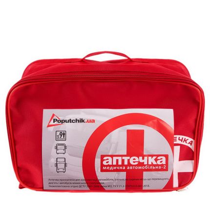 Автомобільна аптечка з медикаментами - 02-011-М (м’який футляр) фото