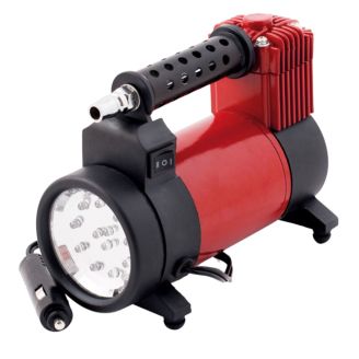 Портативный автомобильный компрессор с Led фонарём - BELAUTO УРАЛ (40 л/мин) фото