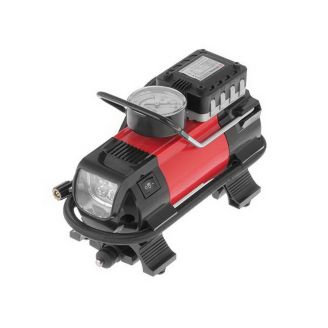 Портативний автомобільний компресор із Led ліхтарем - Intertool AC-0001 (20 л/хв) фото