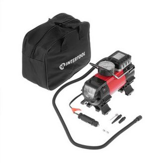 Портативний автомобільний компресор із Led ліхтарем - Intertool AC-0001 (20 л/хв) фото 2