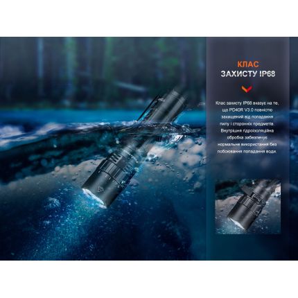 Ручний тактичний ліхтар Fenix PD40R V3.0 фото