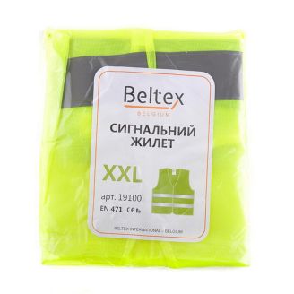 Сигнальный жилет для водителя, BELTEX XXL зелёный фото 2