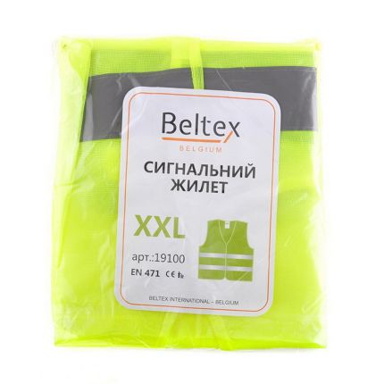 Сигнальный жилет для водителя, BELTEX XXL зелёный фото