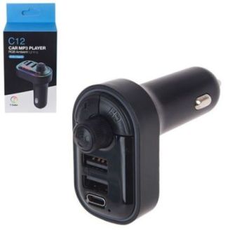 Автомобільний FM модулятор для телефону - С12 фото