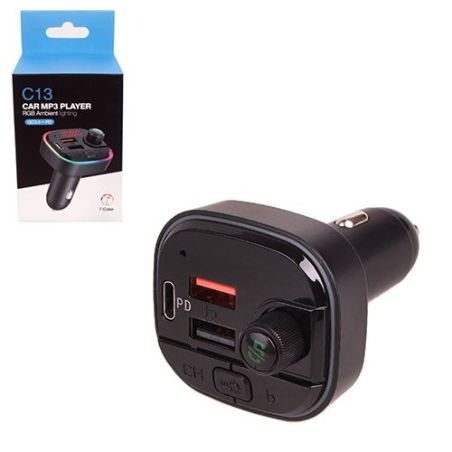 Автомобильный FM модулятор для телефона - С13 фото