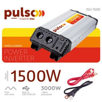 Автомобільний інвертор - PULSO ISU-1500 (з 12 на 220 вольт, 1500W) фото