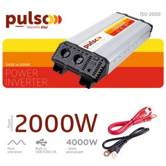 Автомобільний інвертор - PULSO ISU-2000 (з 12 на 220 вольт, 2000 W) фото