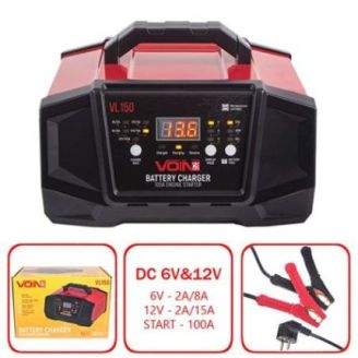 Пуско-зарядное устр-во VOIN VL-150 6&12V/2A-8A-15A/Start-100A/8-180AHR/LCD индик. фото 2