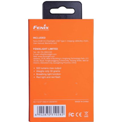 Наключний ліхтарик брелок Fenix E03RV20 фото