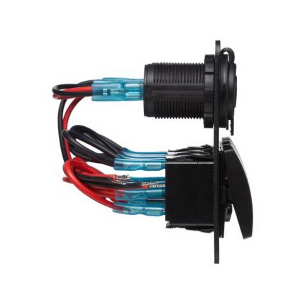 Панель переключателей 3 кнопки, 2 разъёма (YJ-SPA126) фото