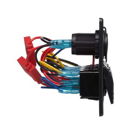 Панель переключателей 4 кнопки, 2 разъёма (YJ-SPP22) фото