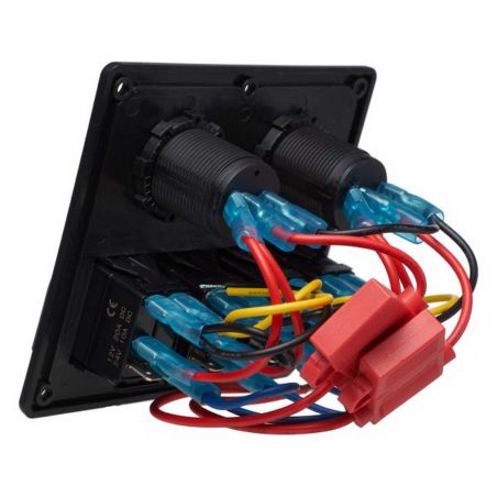 Панель переключателей 4 кнопки, 2 разъёма (YJ-SPP22) фото