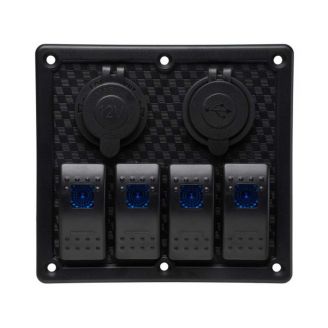 Панель перемикачів 4 кнопки, 2 роз'єми (YJ-SPP22) фото 2