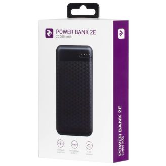 2E Портативное зарядное устройство 20000mAh, PD+QC 3.0 18W, black фото 2