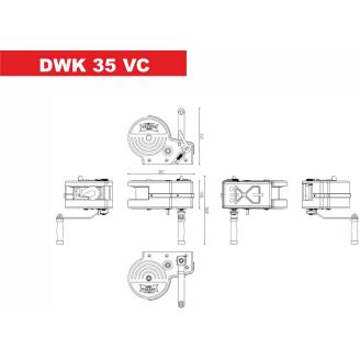 Лебідка ручна барабанна Dragon Winch DWK 35 VС фото 2