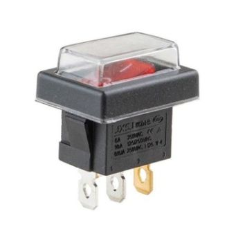 Перемикач on-off з підсвічуванням 12V квадратний Red 19*29*18мм 6A 250V 10A 125/250V 6A 250V (YJ-WH0 фото