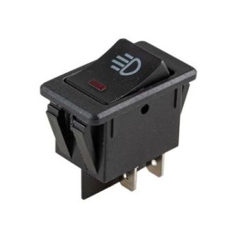 Перемикач протитуманок з підсвічуванням 12V RED 22*38*20мм 35A (YJ-WH01WB) фото