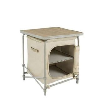 Розкладний стіл із полицями Naturehike CNH22JU031, бежевий фото