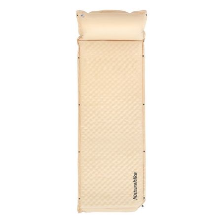 Самонадувний килимок одномісний з подушкою Naturehike CNK2300DZ014, 30 мм, бежевий фото