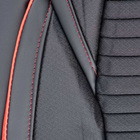 Чехлы из экокожи на сиденья - Voin чёрный с красной строчкой V-8803 фото