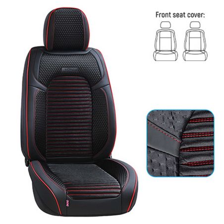 Чохли з екошкіри на передні сидіння - Voin чорний VD-220 фото