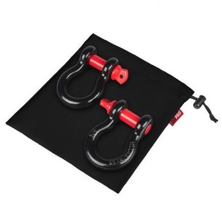 Шакл буксирувальний омегоподібний для троса 4,75 тонни 23 мм 3/4" ORPRO 4343-4719 (комплект 2 шт з мішком для зберігання) фото