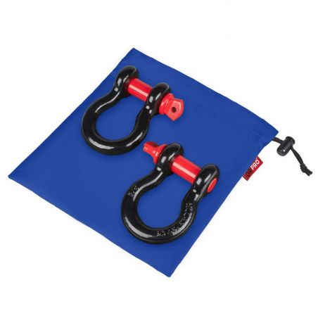 Шакл буксирувальний омегоподібний для троса 4,75 тонни 23 мм 3/4" ORPRO 4343-4719 (комплект 2 шт з мішком для зберігання) фото