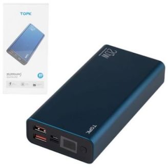 УМБ Power bank TOPK 20000mAh/74Wh Li-polimer blue (I2006P) фото 2