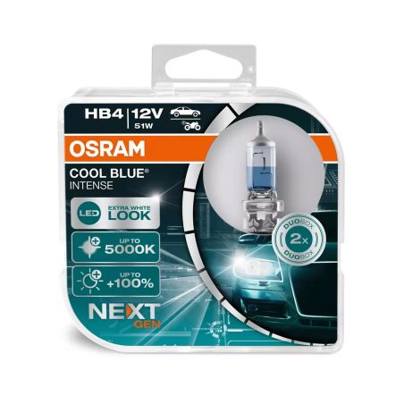 Галогеновая лампа Osram Cool Blue Intense12v HB4 51W 5000K Компл (2шт) фото