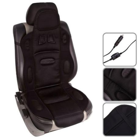Накидка на сидіння висока H 19002 BK з підігрівом і перемикачем (115x49см) фото