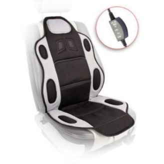 Накидка на сидение высокая H 19002 GY/BK с подогревом и переключателем (115x49см) фото