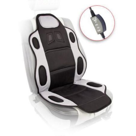 Накидка на сидіння висока H 19002 GY/BK з підігрівом і перемикачем (115x49см) фото