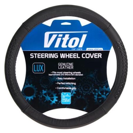 Чехол руля B 402 L черн/БО/кожа фото