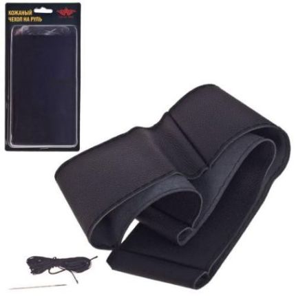 Чохол/оплетка на кермо VSF68/3 M чорна/що обшивається/шкіра (VSF68/3 M) фото