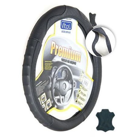 Чехол руля B 401 XL черн/БО/перф/кожа фото