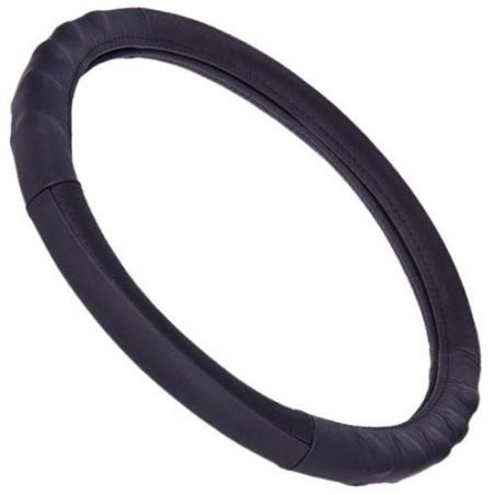 Чехол руля B 136 S BK черн/БО/перф/кожа фото