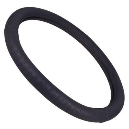 Чехол руля 331 L черн/БО/перф/кожа/3 шва фото