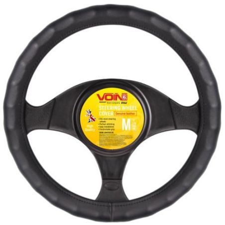 Чехол руля VLOD-L06 BK M черн/БО/один шов/кожа фото