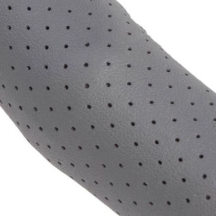 Чехол руля VLOD-L892 GY L сер/БО/один шов/перф/кожа фото