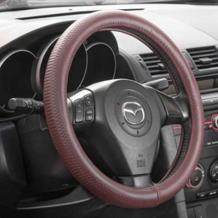 Чехол руля VLOD-L948 BR M кор/БО/один шов/кожа фото