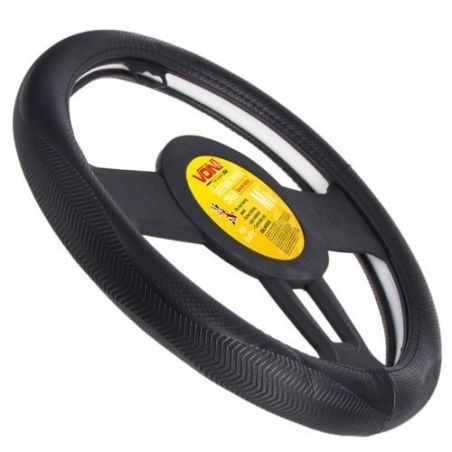 Чехол руля VLOD-L949 BK M черн/БО/один шов/кожа фото