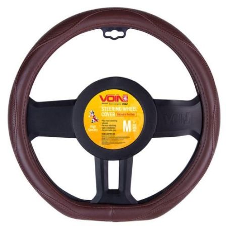 Чехол руля VLOD-LF2161 BR M кор/БО/один шов/кожа/flat фото