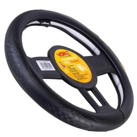 Чехол руля VLOD-L2170 BK M черн/БО/один шов/кожа фото