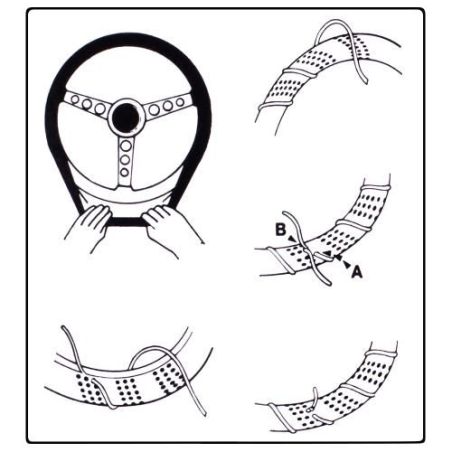 Чехол на руль дермантин 4мм (F16999 L) фото