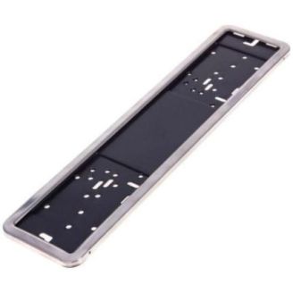 Рамка номера нержавійка хром Vitol РН-60050 фото