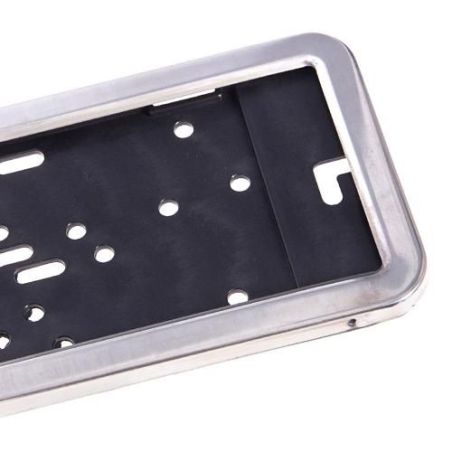 Рамка номера нержавейка хром Vitol РН-60050 фото